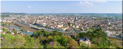 Agen (47 - Lot-et-Garonne) - vue du plateau de l